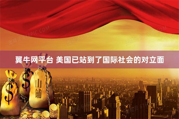 翼牛网平台 美国已站到了国际社会的对立面